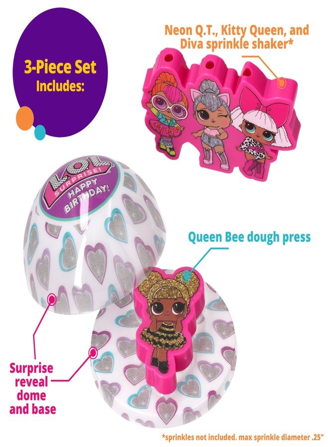 DecoPac DecoSet® L.O.L. Surprise! Cake Decoration, 4 Piece Cake Topper Set With Cookie Cutter & Sprinkle Shaker! L.O.L. Surprise! Let's Be Friends, For Birthday Party & Celebrations - Image 3