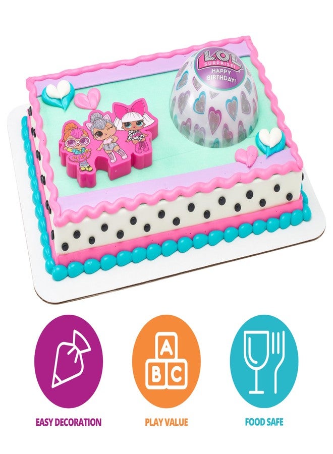 DecoPac DecoSet® L.O.L. Surprise! Cake Decoration, 4 Piece Cake Topper Set With Cookie Cutter & Sprinkle Shaker! L.O.L. Surprise! Let's Be Friends, For Birthday Party & Celebrations - Image 2