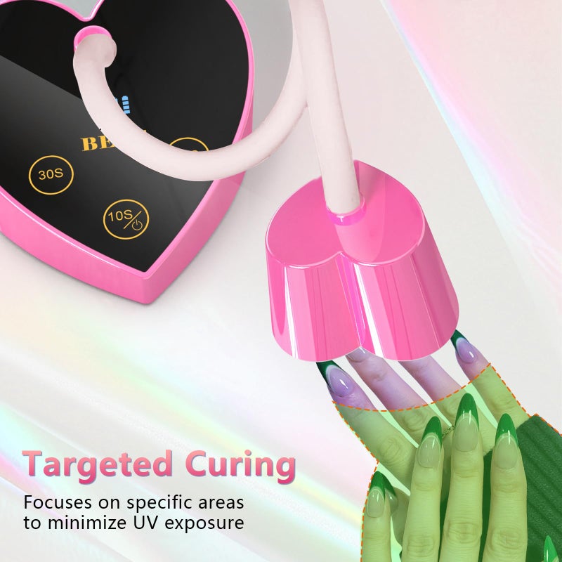 BETE Mini UV Nail Lamp Flash Cure Gel Nail Polish, 360Â° Foldable Gooseneck UV LED Nail Lamp with Smart Sensor, USB Portable Cordless 30W Rechargeable Nail Dryer with 3 Timers for Salon Home DIY - Image 5