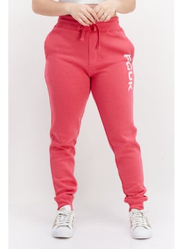 French Connection Women Regular Fit Drawstring Brand Logo Jogger Pants, Pink  - Image 1