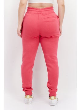 French Connection Women Regular Fit Drawstring Brand Logo Jogger Pants, Pink  - Image 2