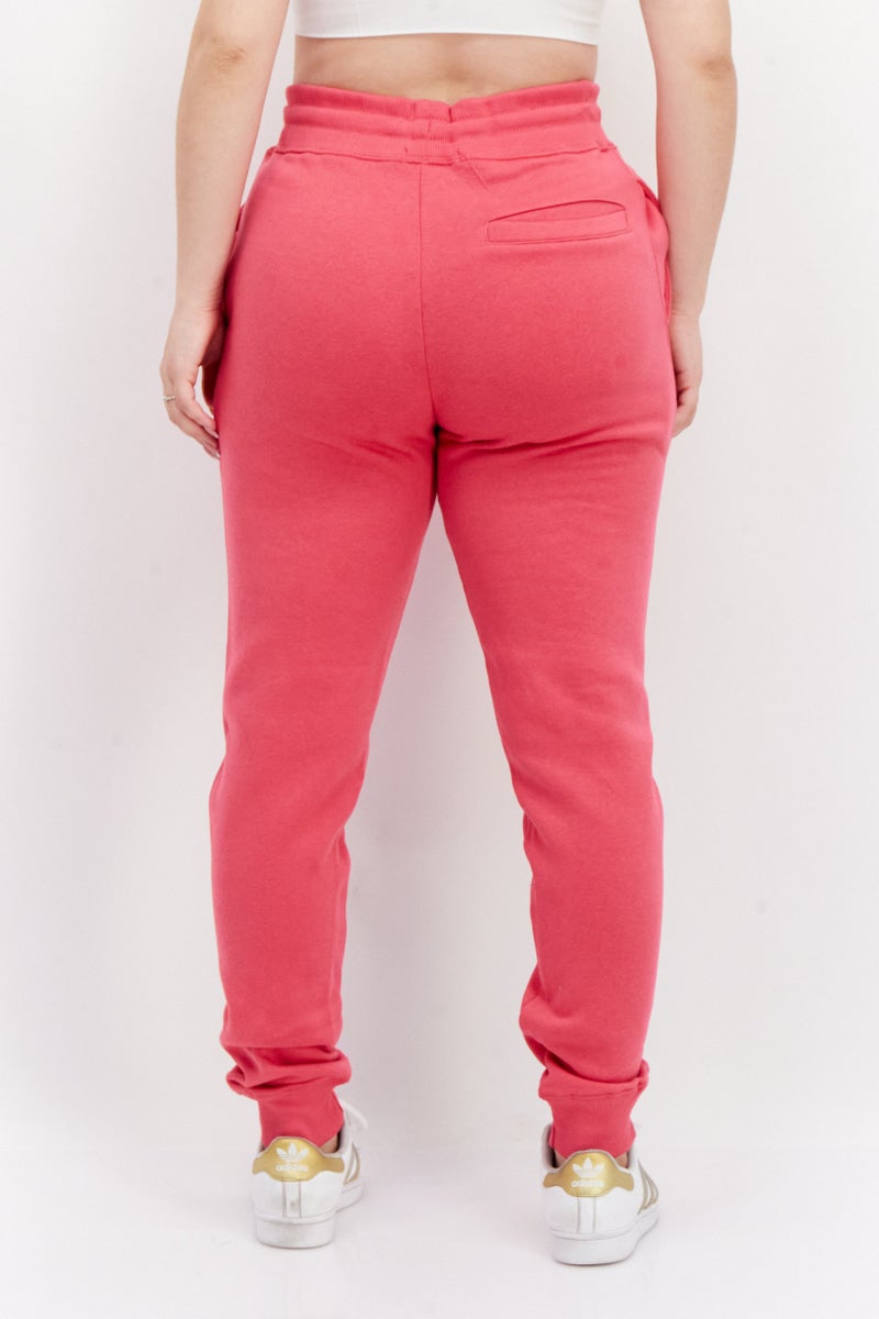 French Connection Women Regular Fit Drawstring Brand Logo Jogger Pants, Pink  - Image 2
