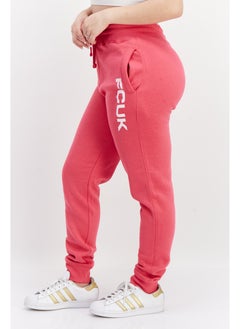 French Connection Women Regular Fit Drawstring Brand Logo Jogger Pants, Pink  - Image 5