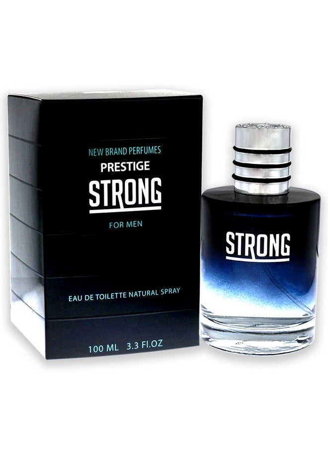 NEW BRAND New Brand Perfumes Strong EDT Spray Men 3.3 oz (sem numero)  - Image 1