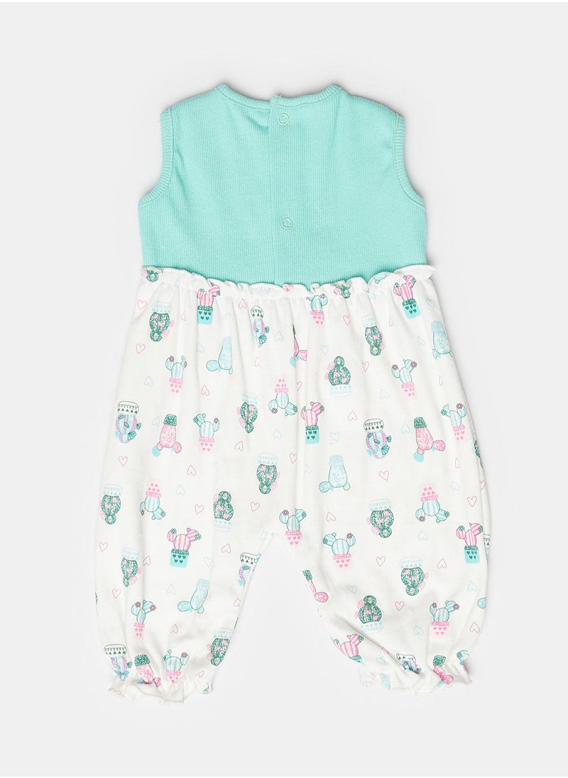 Berceau - Cactus Half sleeves playsuit baby unisex - Image 1