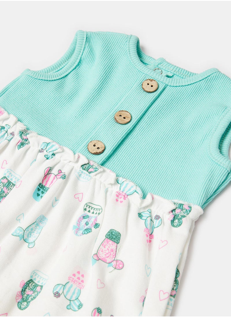 Berceau - Cactus Half sleeves playsuit baby unisex - Image 1