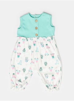 Cactus Half sleeves playsuit baby unisex