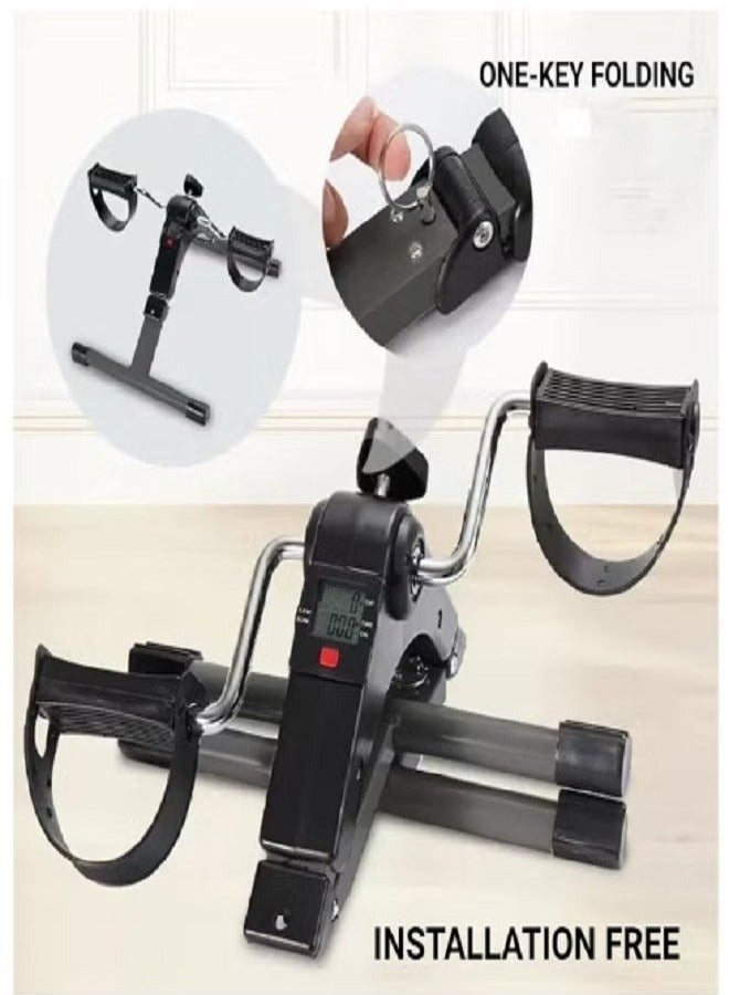 Mini Exercise Bike,with Digital Monitor Portable Exercise Bike Pedals under Desk Mini Cycle Bike, for Legs And Arms Exerciser - Image 4