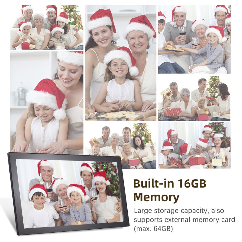 Digital Photo Frame: 21.5-Inch IPS Touch Screen, 16GB Built-In Storage, WiFi Connectivity - Auto Orientation Adjustment Digital Photo Frame for Home Gifting & Family Sharing - Image 5