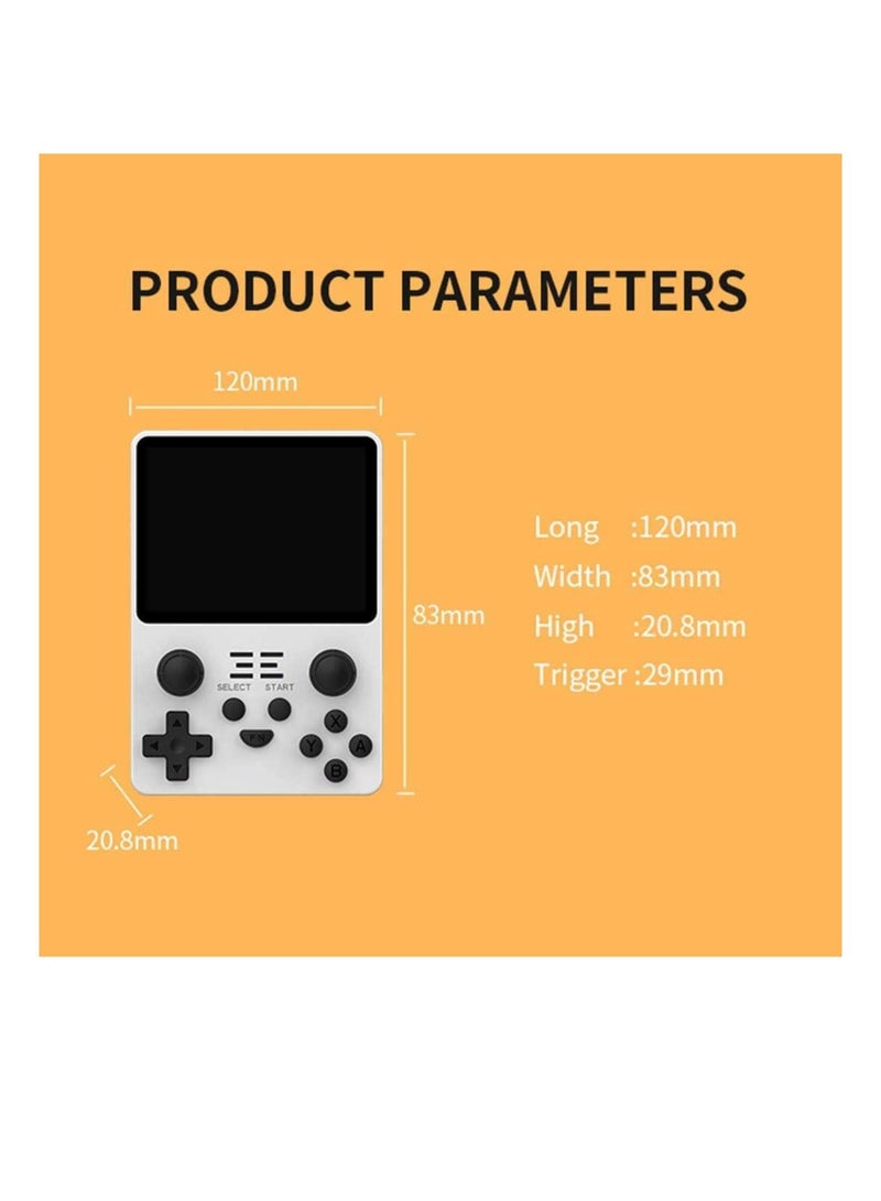 Powkiddy RGB20S Handheld Game Console Retro Open Source System RK3326 3.5-Inch 4:3 IPS Screen Children's Gifts (White, 128GB) - Image 3