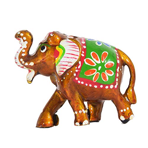 DreamKraft Paper Mache Elephant Showpiece for Home Decor Handcrafted Elephant Showpiece, Housewarming Present Decoration and Gift Purpose(Multicolor, Set of 3) - Image 4