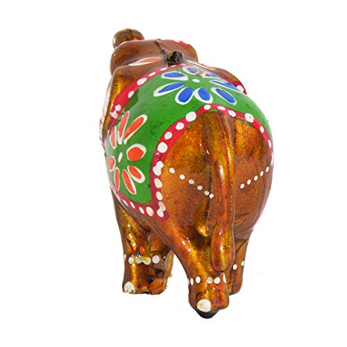 DreamKraft Paper Mache Elephant Showpiece for Home Decor Handcrafted Elephant Showpiece, Housewarming Present Decoration and Gift Purpose(Multicolor, Set of 3) - Image 5