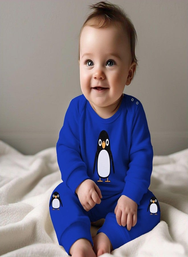Toddylon طقم ملابس الأطفال توديلون ملابس الأطفال حديثي الولادة للأولاد والبنات تي شيرت قطن وسروال بيجامة | تي شيرت وسروال | سويت شيرت وبنطلون جوجر | هدايا عيد الميلاد (أزرق، 6-9 أشهر) - Image 3