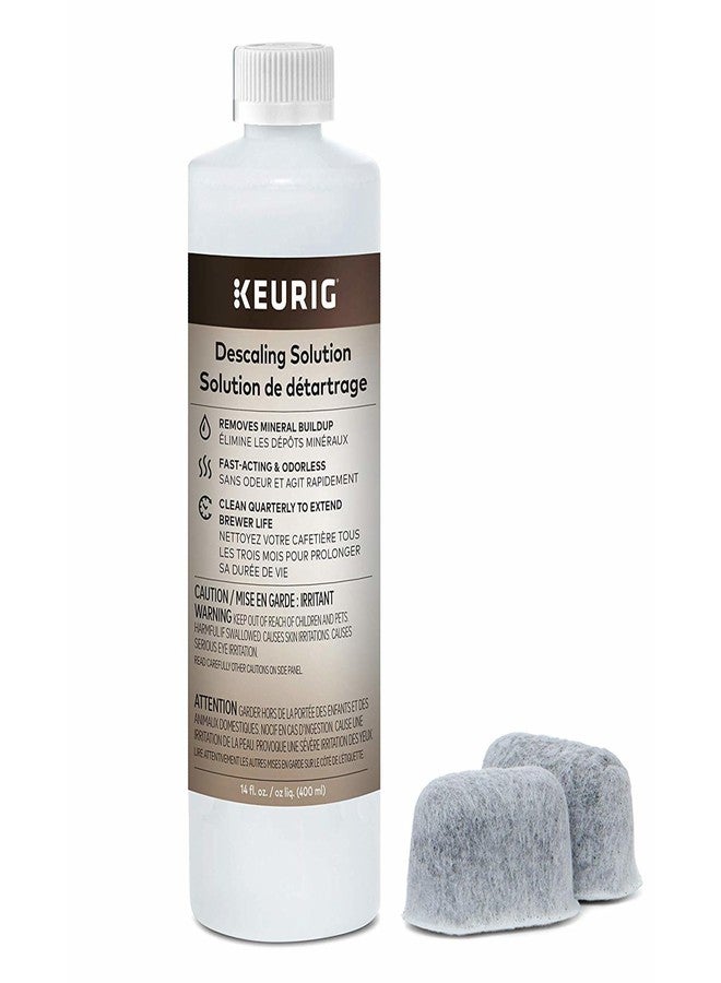 Keurig Brewer Care Kit with Descaling Solution and 2 Water Filter Cartridges, Compatible With All Keurig 2.0 and 1.0 K-Cup Pod Coffee Makers - Image 1