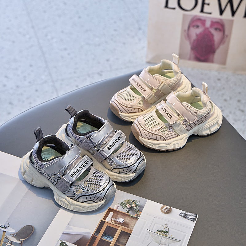 2025 Children'S Sandals Boys' Sneaker Girls' Torre Shoes Single Mesh Silver Breathable Frame Shoes - Image 3