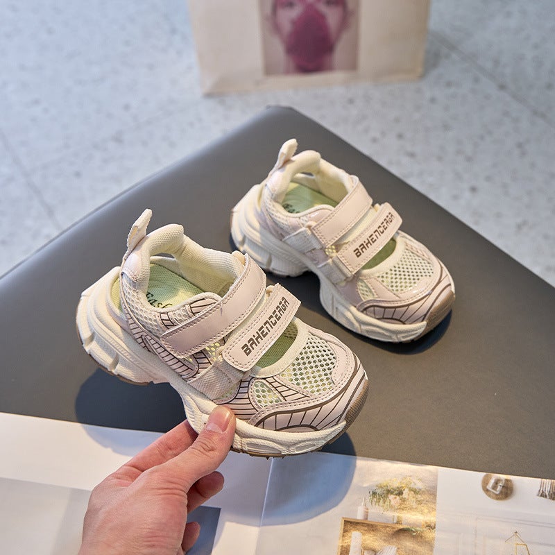 2025 Children'S Sandals Boys' Sneaker Girls' Torre Shoes Single Mesh Silver Breathable Frame Shoes - Image 1