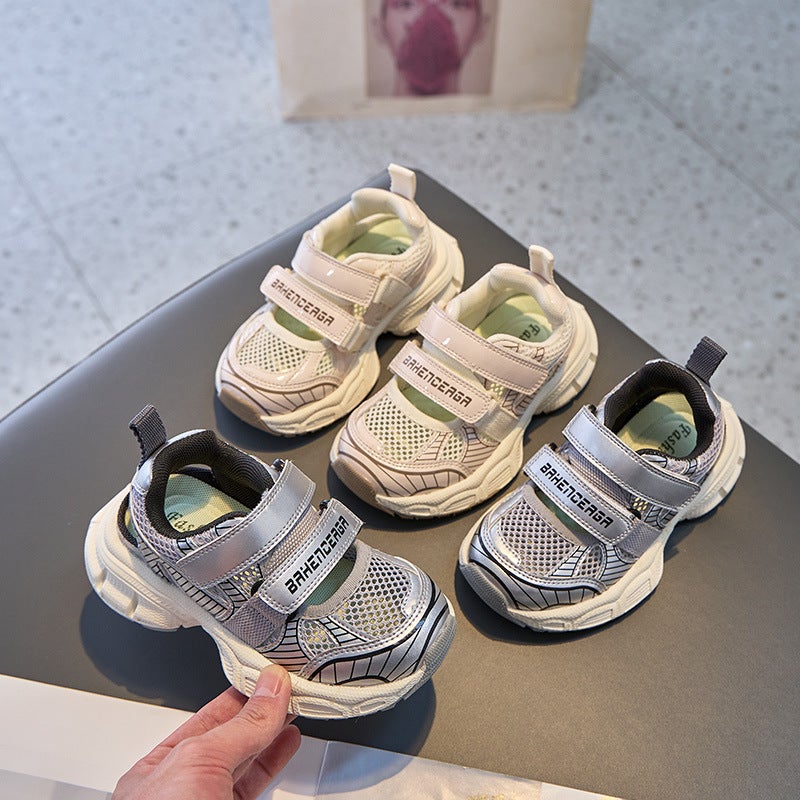 2025 Children'S Sandals Boys' Sneaker Girls' Torre Shoes Single Mesh Silver Breathable Frame Shoes - Image 4