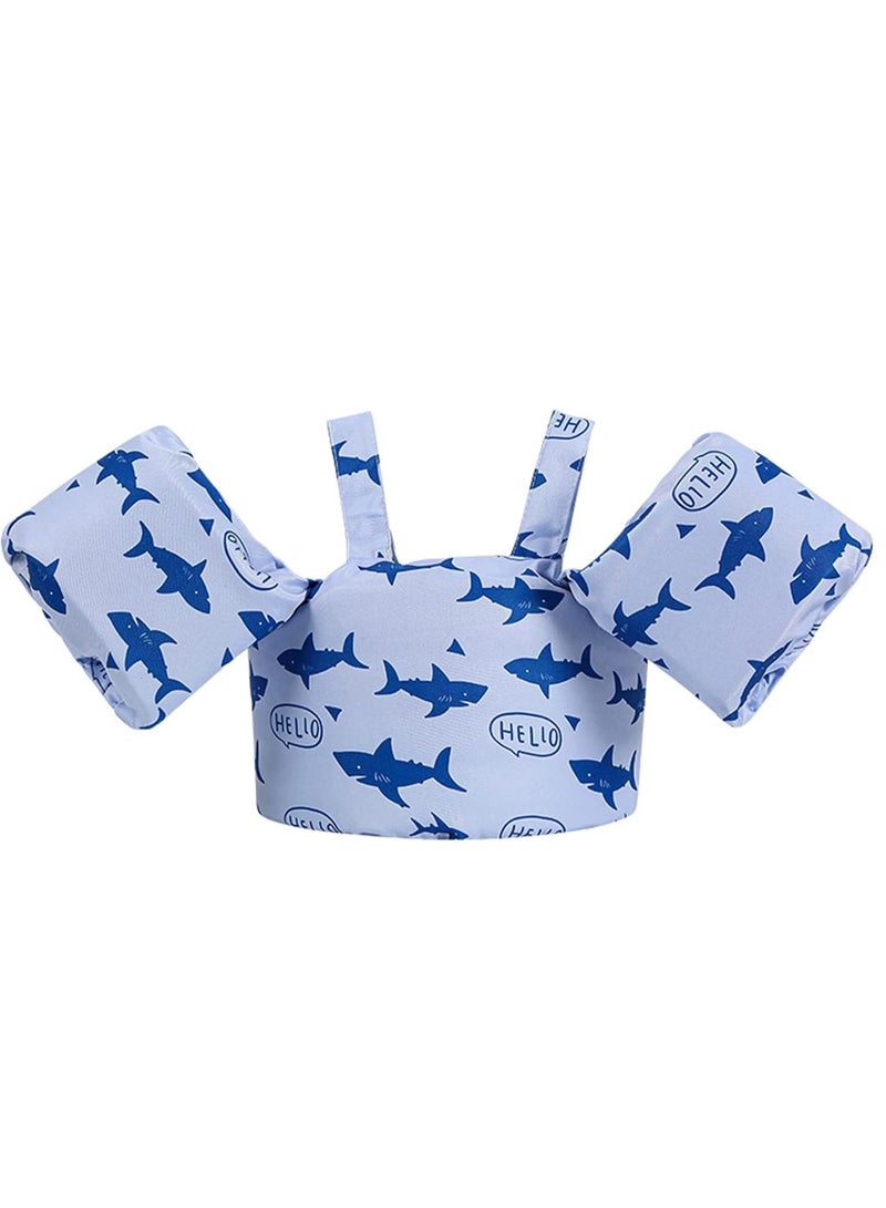 SOLARAE Swimming Arm bands Float Vest Floaties Learn Swiming Training to Swim  Water Wings for Boys and Girls - Image 1