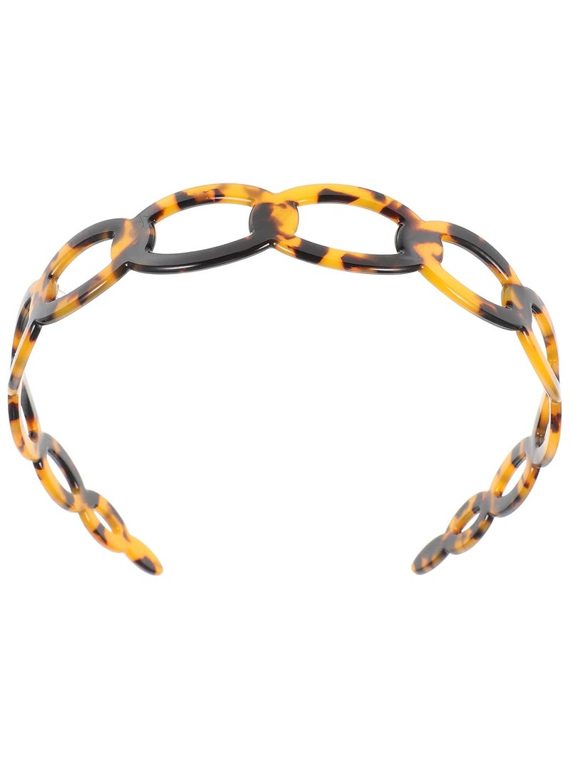 Beaupretty Beaupretty Women Headband Plastic Chain Headdress Tortoise Shell No Slip Face Washing Headpieces Accessories 
