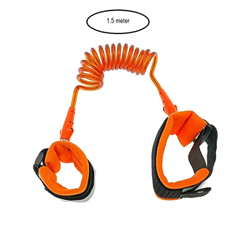 SYGA 1.5 Meter Anti Lost Safety Wrist Bracelet for Baby Child,with Extra Long Harness Strap Walking Hand Belt(Orange) - Image 2