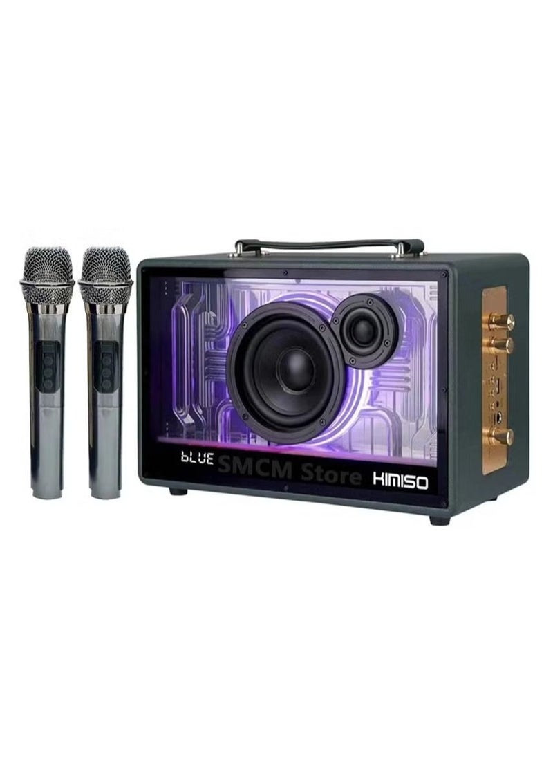 Smart Berry M90 Portable Bluetooth Speaker with 2 UHF Wireless Microphones – Karaoke Machine for Adults & Kids, Progressive LED Lights, Rechargeable Party Sound System with Deep Bass & Clear Audio – Perfect for Parties, Outdoor Events & Karaoke - Image 1