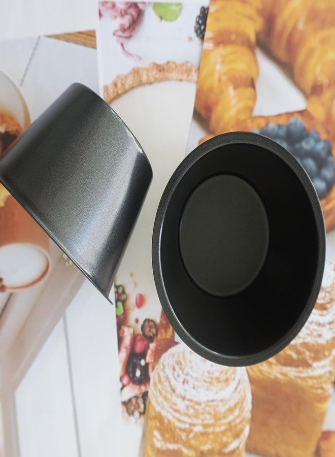 LoveDeal Popover Pans Nonstick 6 Packs, Individual Larger Muffin, Versatile Round Baking Cups for Popover, Muffins, Quiche, Tarts, Cupcakes, Pudding - Carbon Steel, Black - Image 3