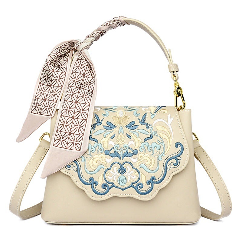 Niche Ethnic Style Embroidered Women''s Bag Handbag High-End Single Shoulder Crossbody Bag Fashion Retro Literary National Style Accessible Luxury - Image 2
