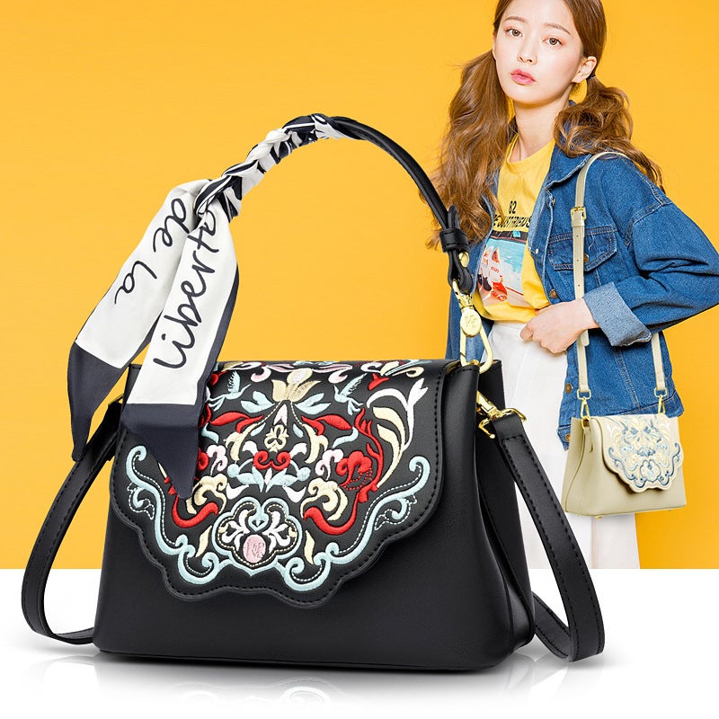 Niche Ethnic Style Embroidered Women''s Bag Handbag High-End Single Shoulder Crossbody Bag Fashion Retro Literary National Style Accessible Luxury - Image 3
