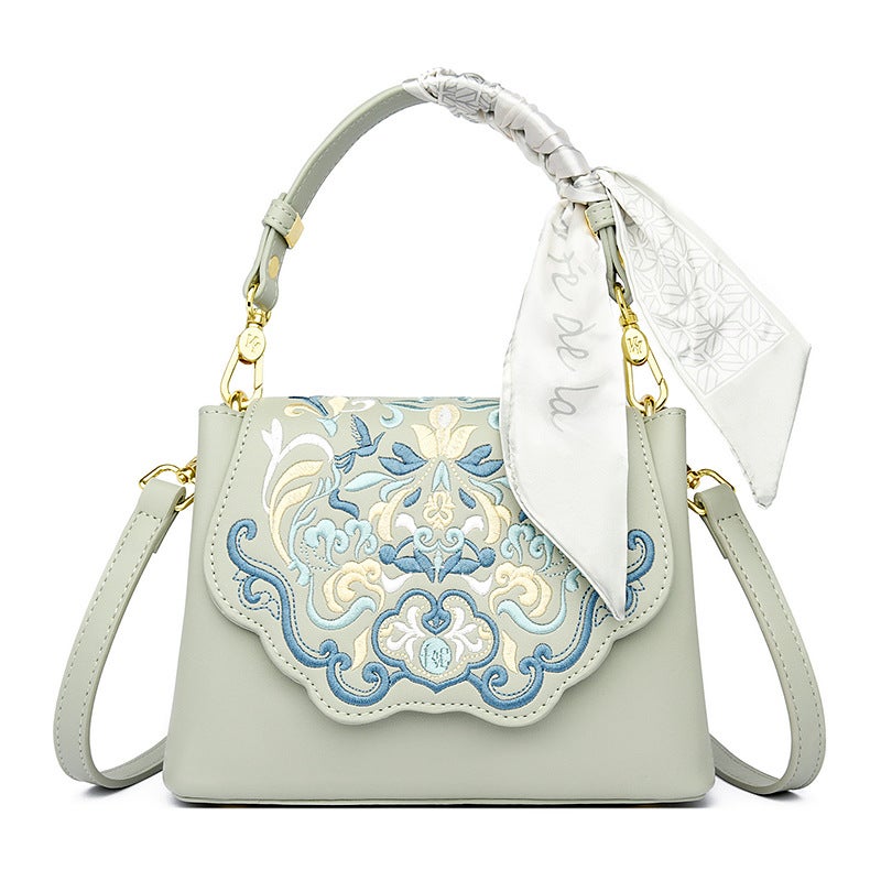 Niche Ethnic Style Embroidered Women''s Bag Handbag High-End Single Shoulder Crossbody Bag Fashion Retro Literary National Style Accessible Luxury - Image 1