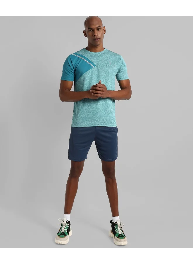 Campus Sutra Men's Solid Blue Regular Fit Casual Shorts