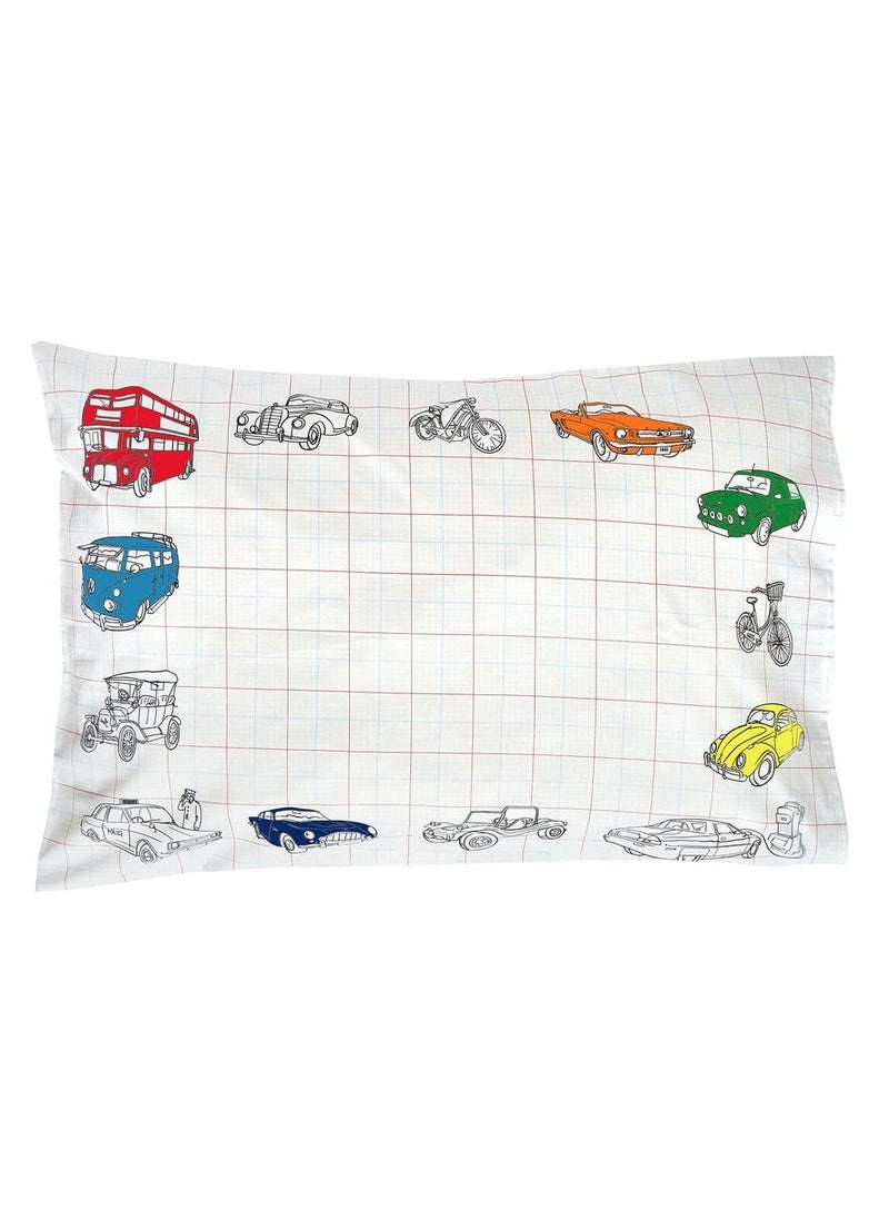 eatsleepdoodle Coloring Pillowcase, Working Wheels  - Image 2
