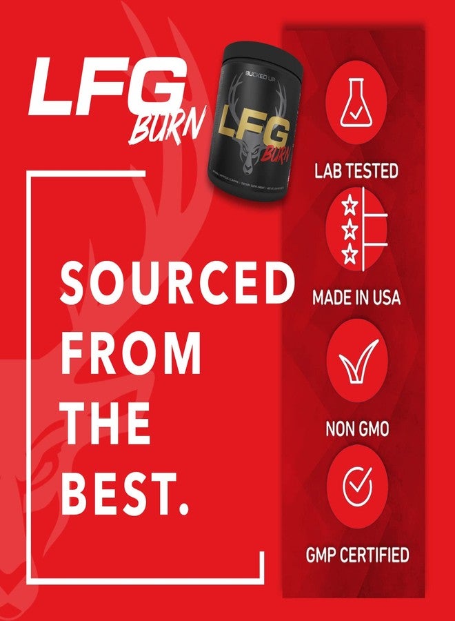 باكد أب مكمل غذائي Bucked Up LFG Pre Workout - مسحوق مكمل للطاقة، وضخ الدم، والتحمل، وحرق الدهون (30 حصة) (نكهة التوت) - Image 4