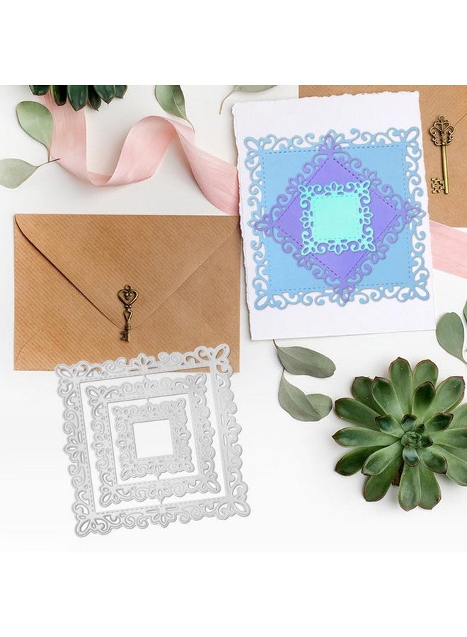 lyfLux 9 pcs Die Cuts for Card Making, lyfLux 3 Pcs Skeleton Square Frame Cutting Dies, 6 pcs Metal Corner Lace Die Cuts, Flowers, Butterflies, Embossing Template for Scrapbooking, Cutting Dies Sets - Image 4