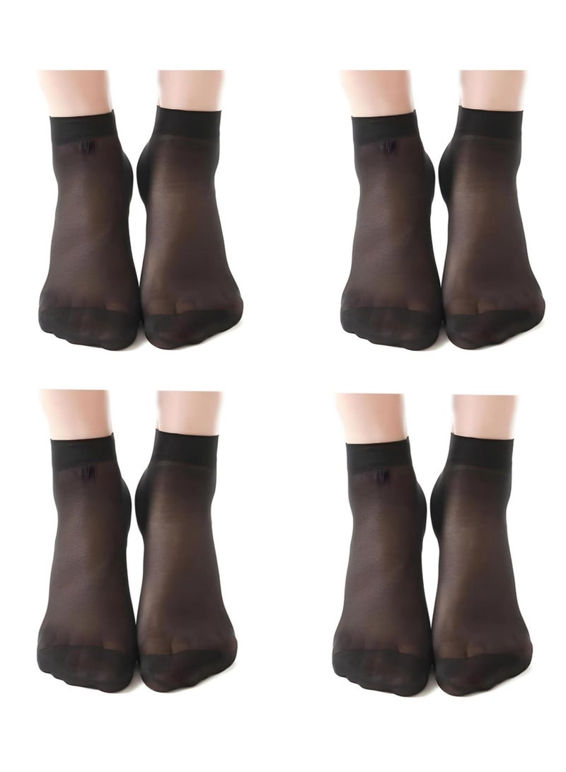 مجموعة من 4 ازواج من جوارب شفافة فوال محجبات قصيرة - Image 1