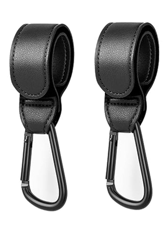 general Baby Stroller Hooks for Bags,2-Pack of Stroller Clips for Diaper Bag, Carry 11 lbs per Stroller Carabiner Clip, Adjustable Stroller Straps, Stroller Bag Hook, Universal Stroller Accessories - Image 1
