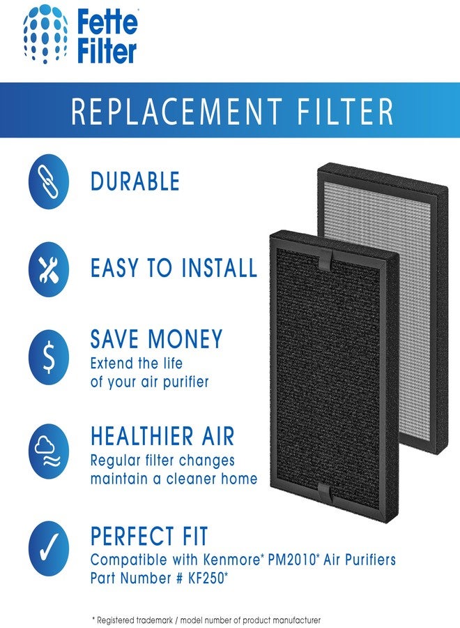 فيتي فلتر فلتر فيت - KF250 بديل ممتاز لفلتر هيبا H13 الحقيقي، متوافق مع جهاز تنقية الهواء كينمور سايلنت كلين 1200e موديل PM2010، مناسب للغرف التي تصل مساحتها إلى 1500 قدم مربع. نظام ترشيح ثلاثي المراحل، 4 قطع - Image 4