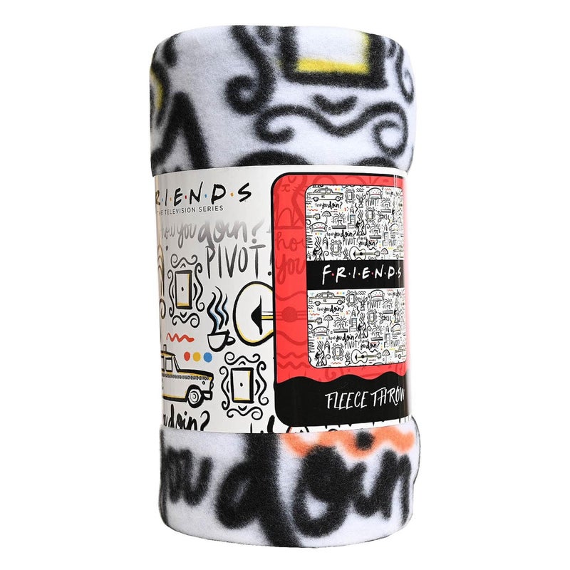 Northwest The Company - Friends TV Show How You Doin' & Pivot NYC Fleece Throw Blanket, Soft and Cozy Lightweight Plush Fabric Bed Cover and Room Décor - Size 45inx 60in - Image 3