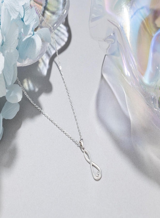 بيرنينج لوف قلادة "إلى ابنتي" من الفضة الإسترلينية بتصميم إنفينيتي، هدية مثالية لأعياد ميلادها وحفلات تخرجها. - Image 3