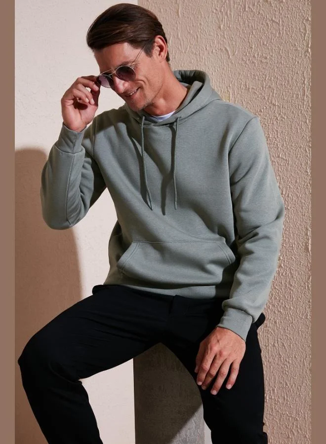 Buratti  Buratti Regular Fit Hooded Sweatshirt with Kangaroo Pocket, Soft Fleece Lining, Men's Sweatshirt 5905281 for Men | Best Price UAE