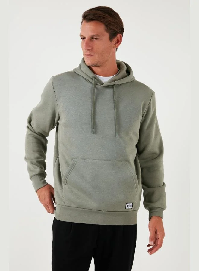 Buratti  Buratti Regular Fit Hooded Sweatshirt with Kangaroo Pocket, Soft Fleece Lining, Men's Sweatshirt 5905281 for Men | Best Price UAE