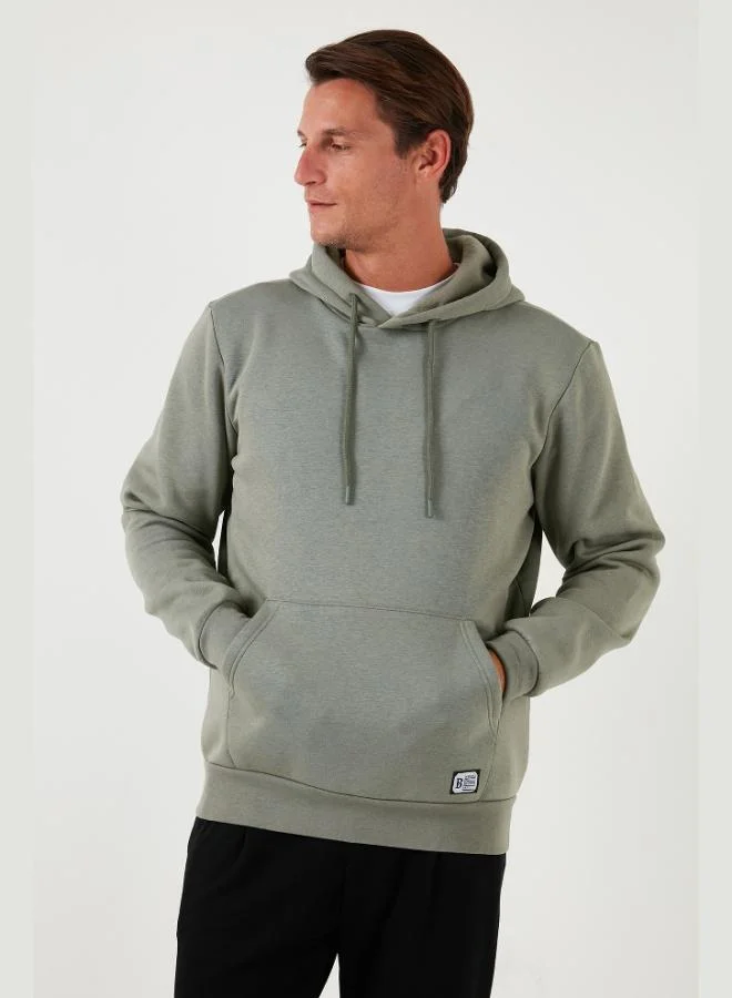 Buratti  Buratti Regular Fit Hooded Sweatshirt with Kangaroo Pocket, Soft Fleece Lining, Men's Sweatshirt 5905281 for Men | Best Price UAE