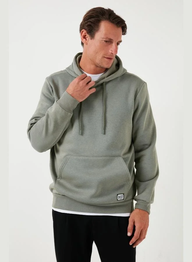 Buratti Regular Fit Hooded Sweatshirt with Kangaroo Pocket, Soft Fleece Lining, Men's Sweatshirt 5905281