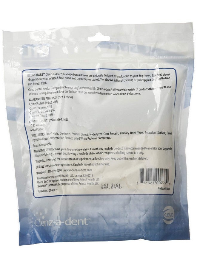 سيفا علكات أسنان CEVA Animal Health Breakables Clenz-A-Dent Rawhide للكلاب، 15 قطعة (متوسطة/كبيرة) - Image 2
