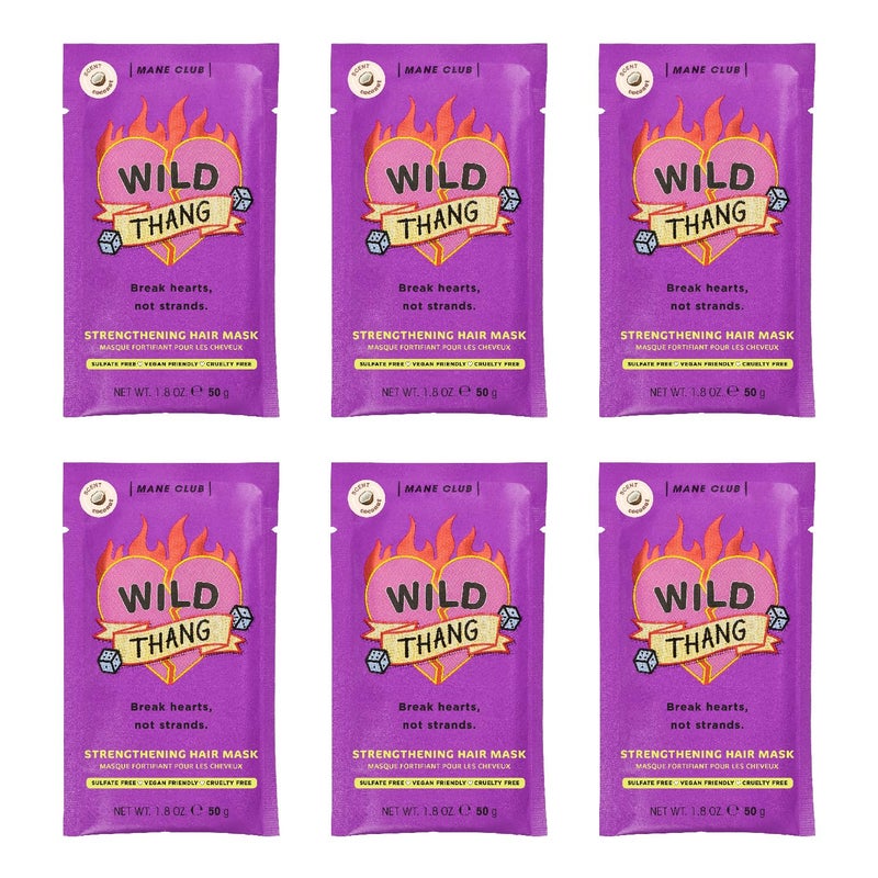 MANE CLUB MANE CLUB Wild Thang Deep Conditioner cruelty free vegan no sulfates or parabens  Pack of 6