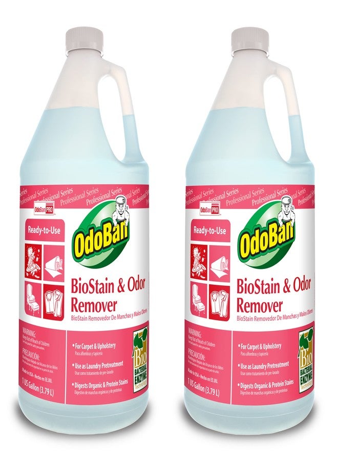 OdoBan Professional Cleaning and Odor Control Solutions, Ready-to-Use Biostain and Odor Remover, Made in the USA, 2 Gallons - Image 1