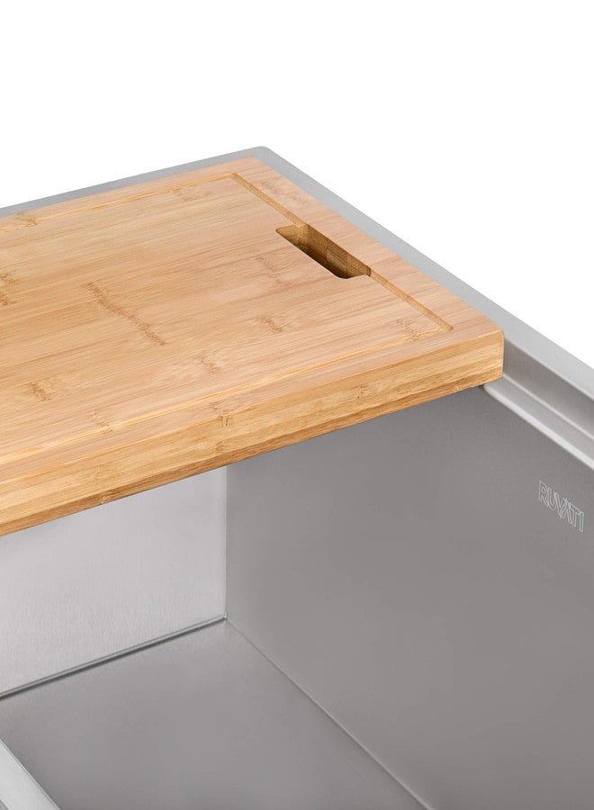 Ruvati 17 x 11 inch Bamboo Cutting Board for Ruvati Workstation Sinks - RVA1217BAM - Image 1