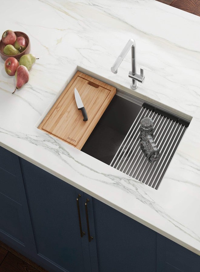 Ruvati 17 x 11 inch Bamboo Cutting Board for Ruvati Workstation Sinks - RVA1217BAM - Image 4