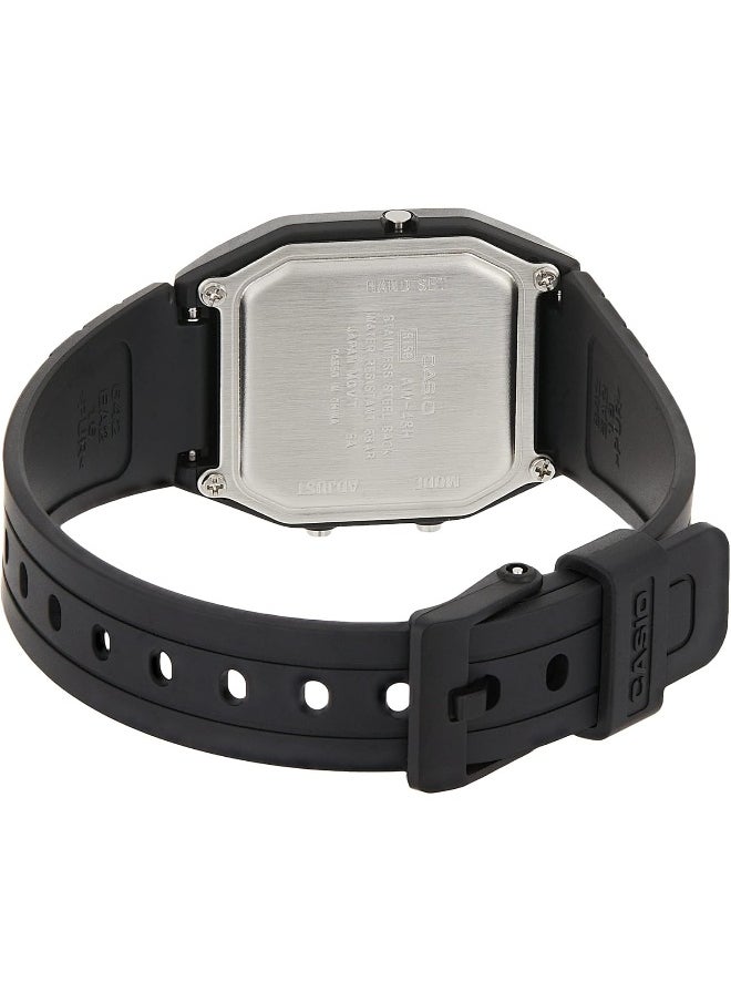 Men's Analog-Digital Display Watch With Black Resin Strap - AW-48HE-7A