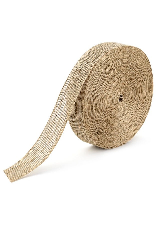 Tenalleys 21 Yard Burlap Wired Ribbon, Natural Burlap Fabric Roll for Holiday Party DIY Handmade Artist Home Decor Packaging,Tree Decoration,Outdoor Decoration (1 Inch Wide)  - Image 1