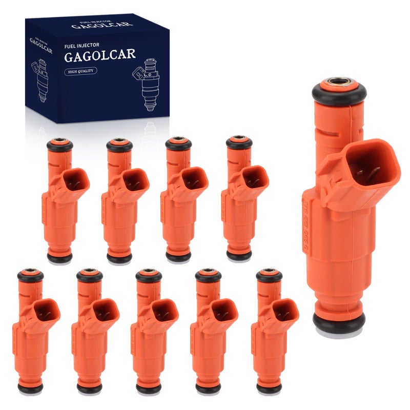 GAGOLCAR 10Pack Fuel Injectors Set Compatible with Ford Excursion F250 F350 F450 F550 E350 E450 E550 Econoline Super Duty 68L V10 Replaces FJ322 0280155917 82211150 - Image 2